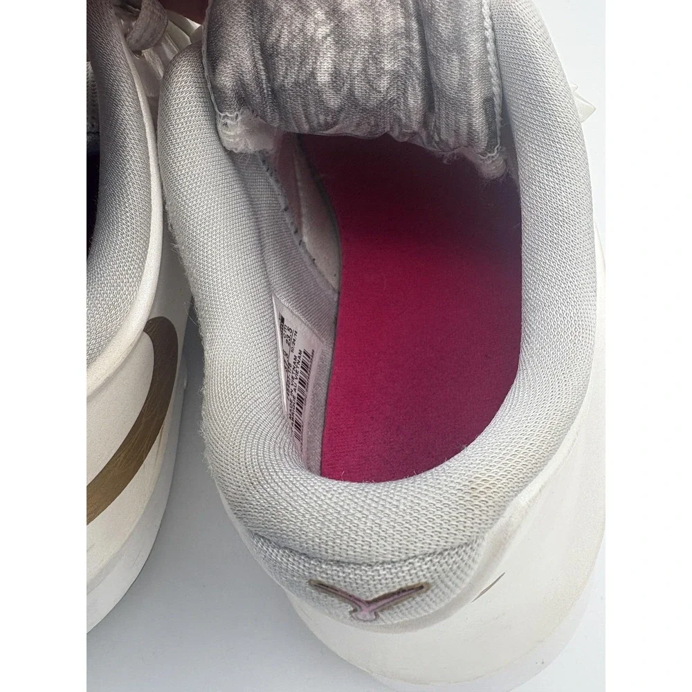 Nike KD 7 Aunt Pearl Shoes Boys Size‎ 5Y White Gold Pink Basketball 745407-176
